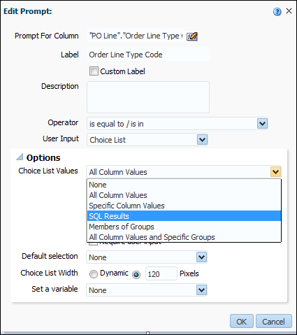 Choice List Values
